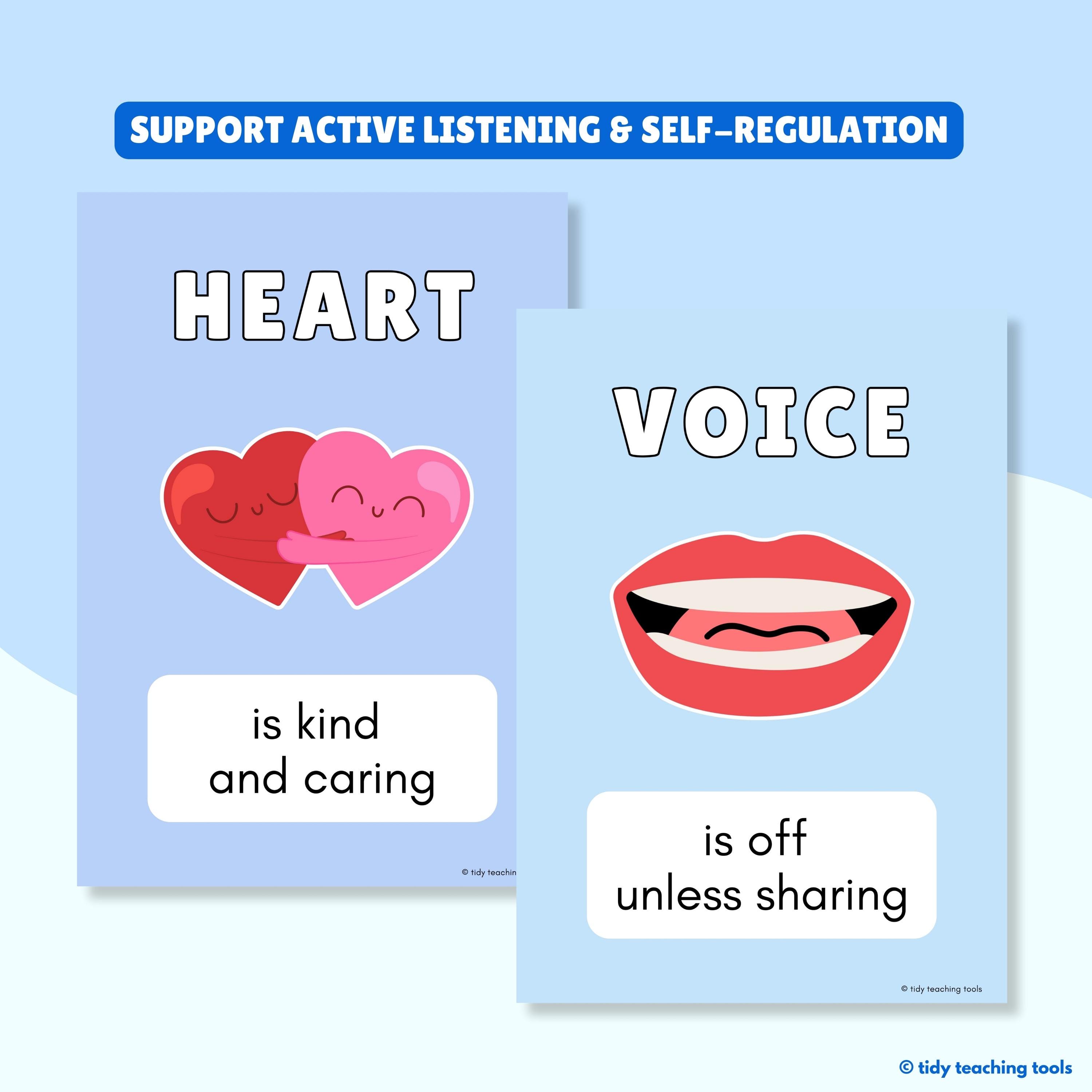 Editable Inclusive Whole Body Listening Posters | Pastel Rainbow - Etsy