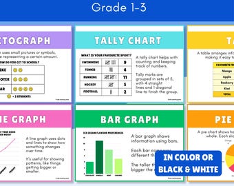 6 tipos de gráficos (pósteres) / Grados 1-3