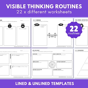 22 x Visible Thinking Routines Worksheets | Cultures of Thinking