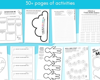 First Week Back No Prep Printable Activities | 30+ Pages (Grade 2 & 3)