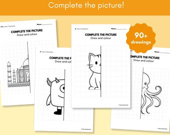 90+ Symmetry Drawings | Complete the Picture!