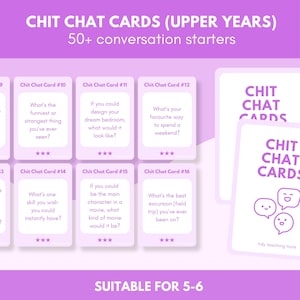 Chit-chatkaarten | 50+ gespreksstarters voor bovenbouw (groep 5-6)