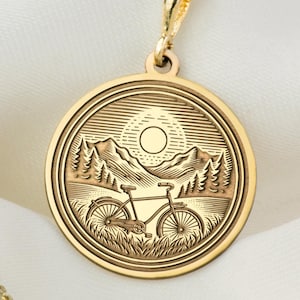 14K Solid Gold Fahrrad Halskette, Fahrrad Schmuck, zierliche Fahrrad Charme Halskette, Sport-Liebhaber-Geschenk, Sport Schmuck, Geschenk für sie, Fahrrad Geschenk