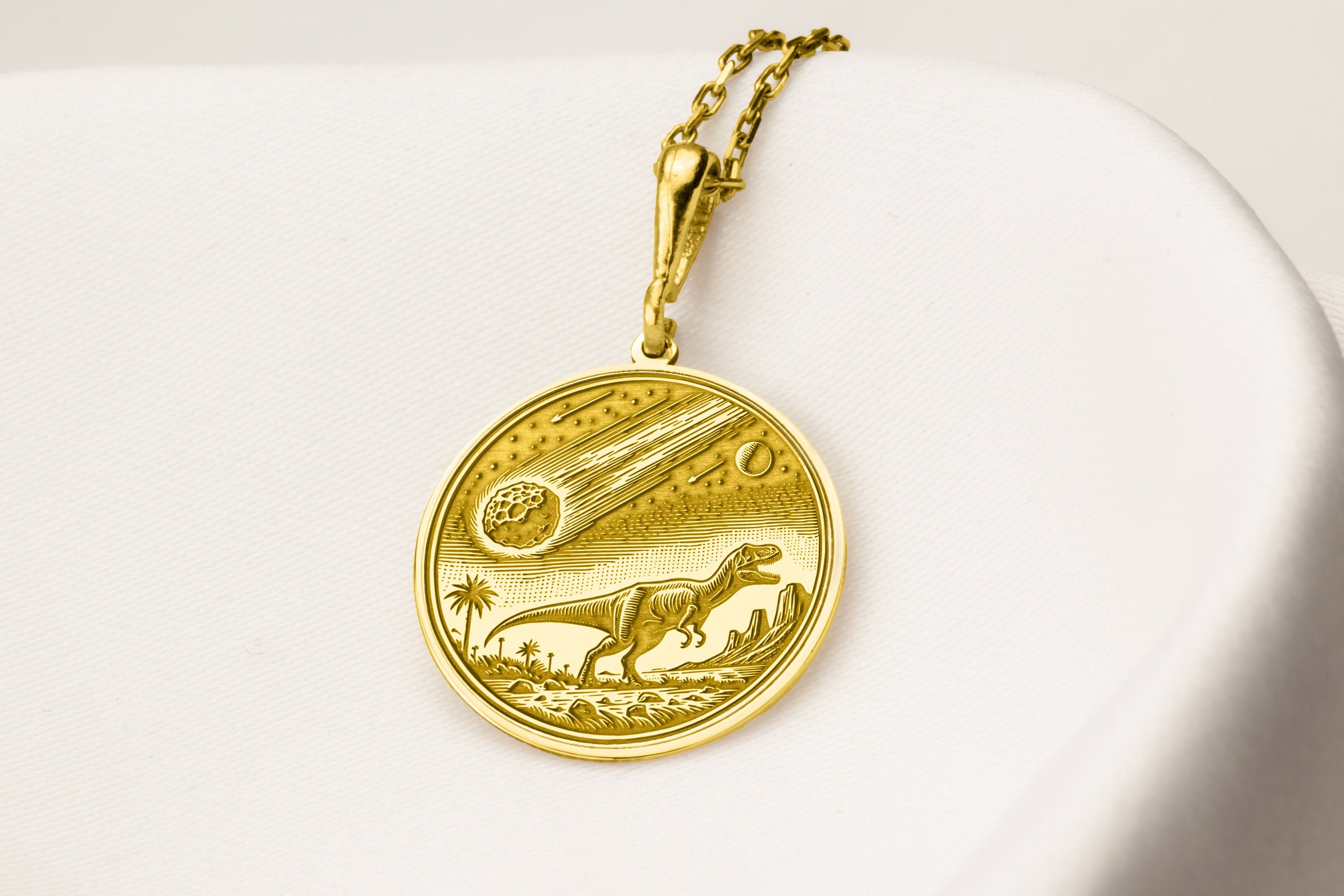 14k Gold Dinosaur - Etsy