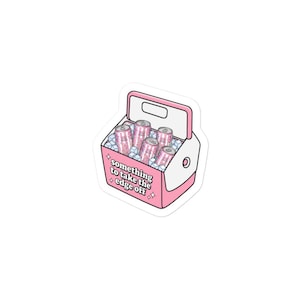 Alani Energy Drink Sticker | Pink Cooler Sticker | “Something to Take the Edge Off” | Water Bottle Laptop Decal | Trendy Sticker