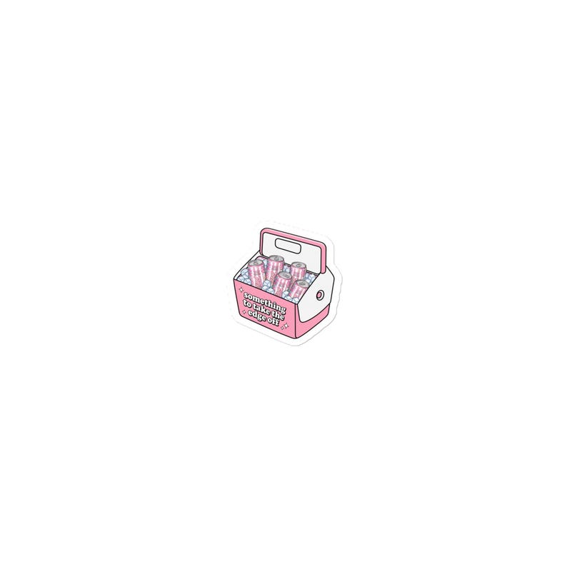 Alani Energy Drink Sticker | Pink Cooler Sticker | “Something to Take the Edge Off” | Water Bottle Laptop Decal | Trendy Sticker