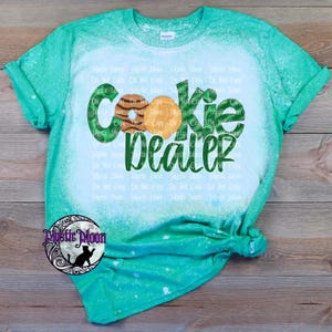 Cookie Dealer Shirt, Bleached Design, Girl Scout Apparel, Custom T-Shirt image 1