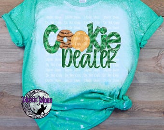 Cookie Dealer Shirt, Bleached Design, Girl Scout Apparel, Custom T-Shirt