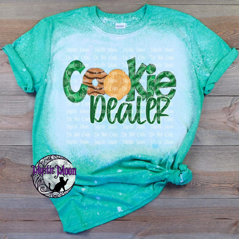 Cookie Dealer Shirt, Bleached Design, Girl Scout Apparel, Custom T-Shirt image 1