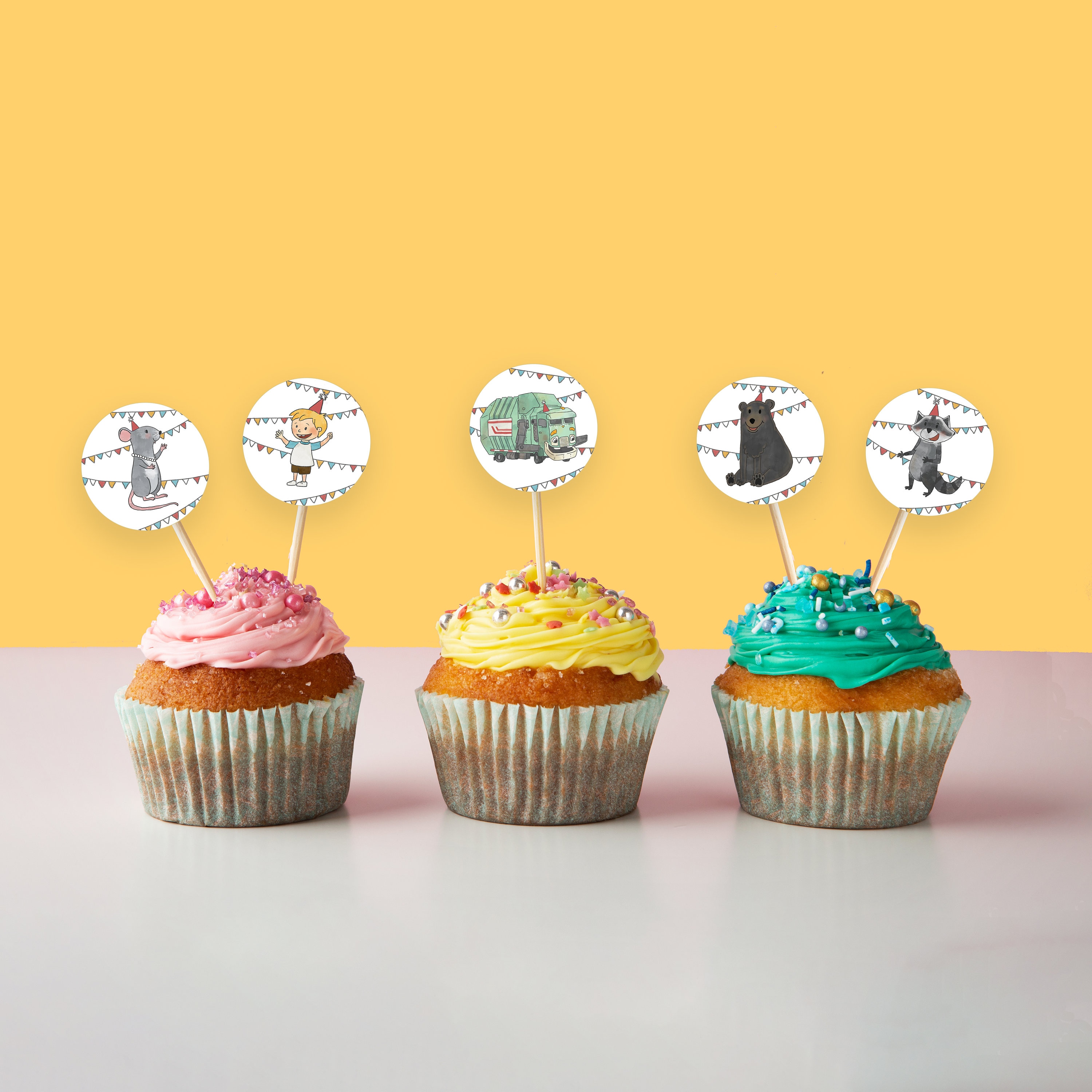 32 Piezas Toppers De Pastel De Mini Globos De Espuma Con Palillos, Decoraciones De Bola Dorada