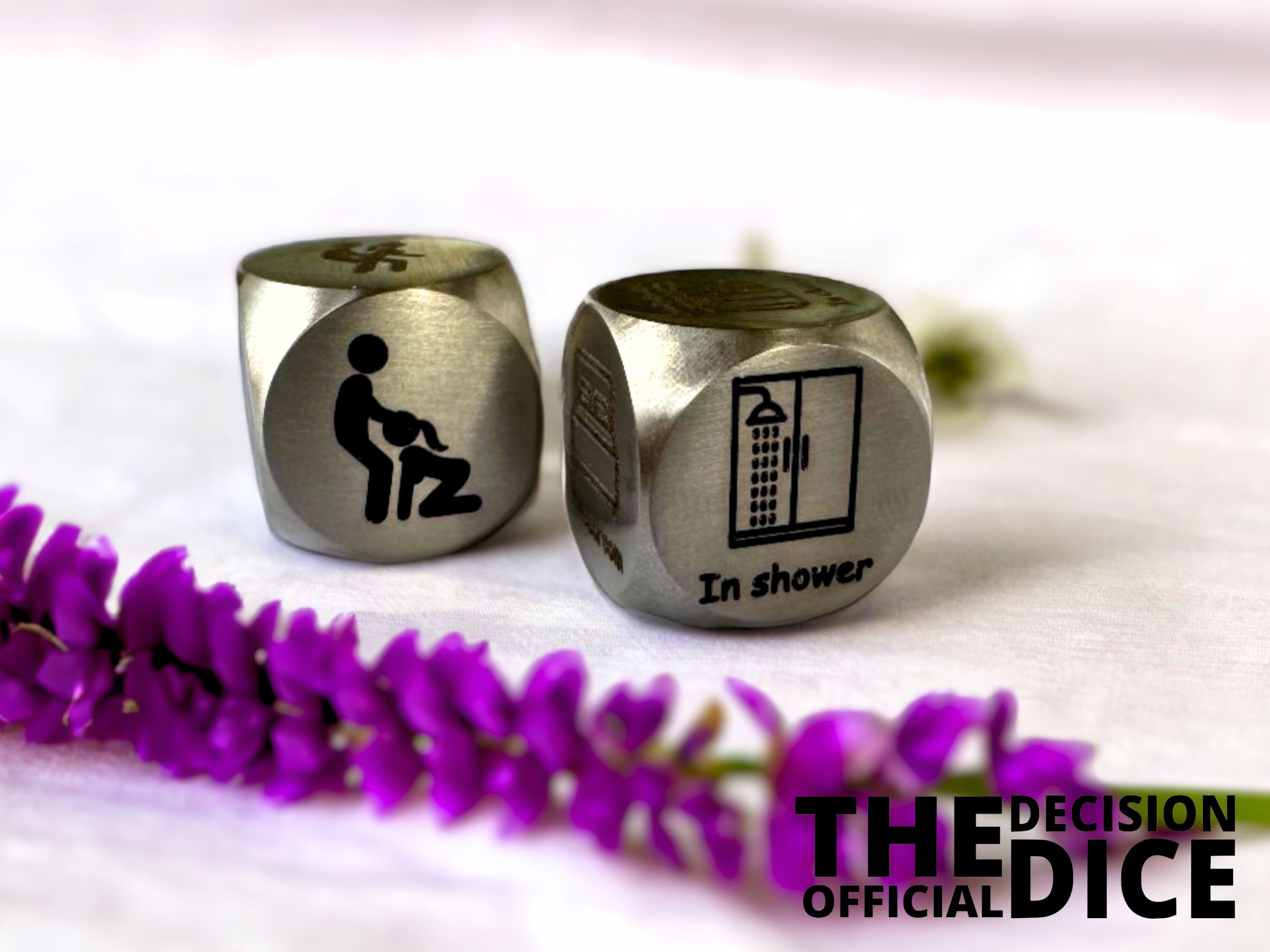 Love Connection Position & Location Selector Dice Set - Couples Intimate Game - Custom Engraved Pair - Personalized Locations and Positions