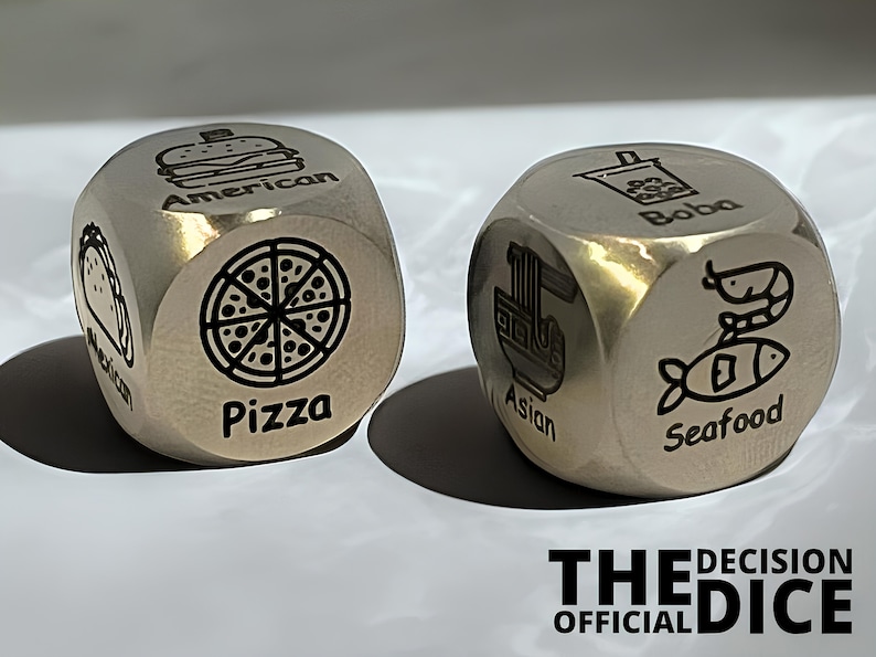 Food Type Decision Dice Perfect for Food Lovers Date Night Idea Roll-The-Dice Game The Official Decision Dice image 2