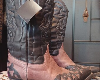 Kenneth’s Design black and pink cowboy boots 37