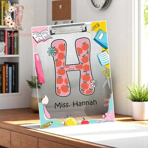 Personalized Teacher Clipboard, Personalized Teacher Appreciation Gift, End Of Year Gift, Back To School Teacher School Supplies.