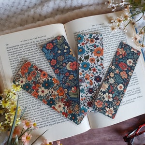 COTTAGECORE VINTAGE FLORAL Bookmark Collection Double-Sided Laminated Bookmarks with Optional Tassel