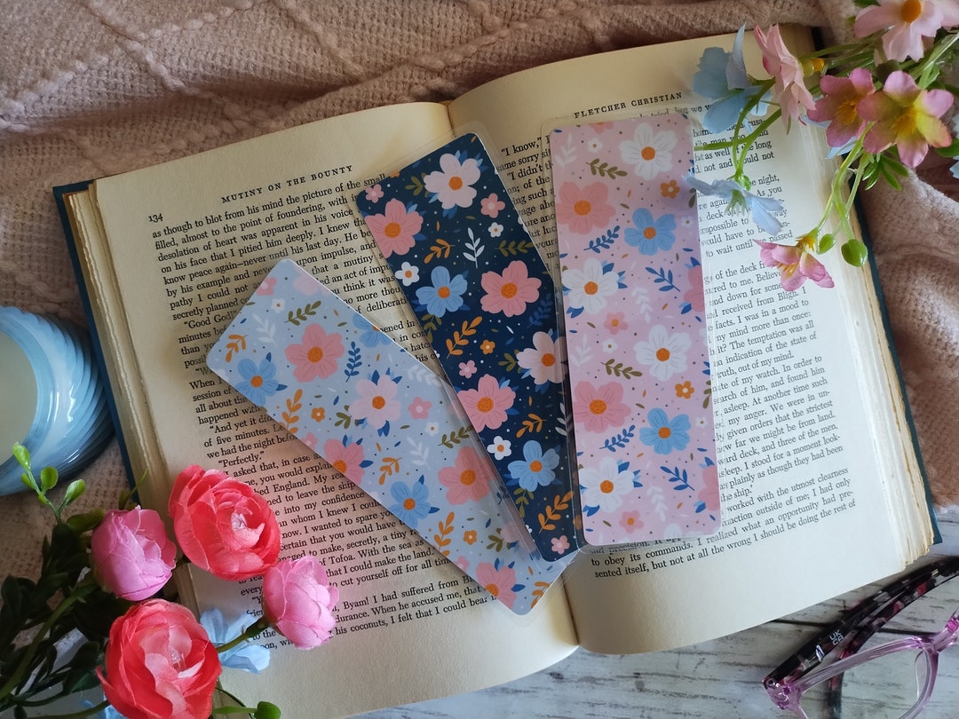 COLORFUL GARDEN Bookmark Collection Double-sided Laminated Bookmarks ...
