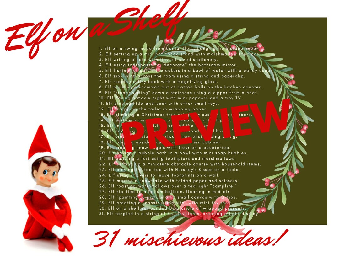 31 Mischievous Ideas for Elf on a Shelf - Etsy