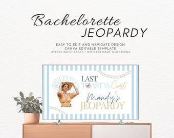 Dernier toast sur la côte Bachelorette Jeopardy Jeu nuptiale Bachelorette Trivia Coastal Grandma Jeopardy Last Disco Bachelorette Jeopardy