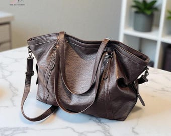Leder Hobo Bag, große Schultertasche, Crossbody Geldbörse