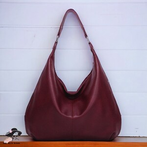 Stylish Leather Bag, Soft Leather Tote Bag, Classic Leather Purse, Chic Hobo Bag, Women's Leather Handbag, Leather Shoulder Bag, Tote Bag