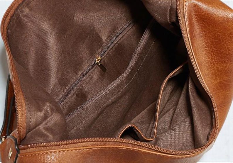 Soft Leather Hobo Bag, Chic Shoulder Tote image 4
