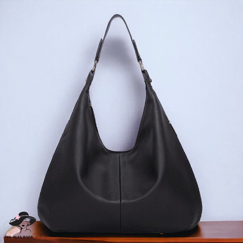 Stylish Leather Bag, Soft Leather Tote Bag, Classic Leather Purse, Chic Hobo Bag, Women's Leather Handbag, Leather Shoulder Bag, Tote Bag