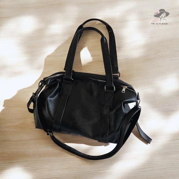 Large PU Leather Tote Bag, Vintage Shoulder Messenger  display picture 2