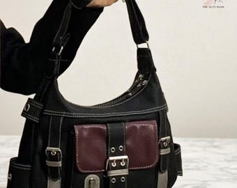 Vintage Style PU Leather Crossbody Bag, Multi-Pocket Purse