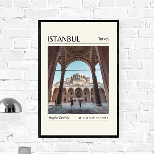 Turkey Istanbul picture, Istanbul poster, Istanbul print, Hagia Sophia mosque digital download, Istanbul Travel gift hediye, Türkiye poster decor