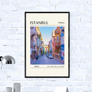 Turkey Istanbul picture, Istanbul poster, Istanbul print, Balat digital download, Istanbul Travel gift hediye, Türkiye poster decoration Travel
