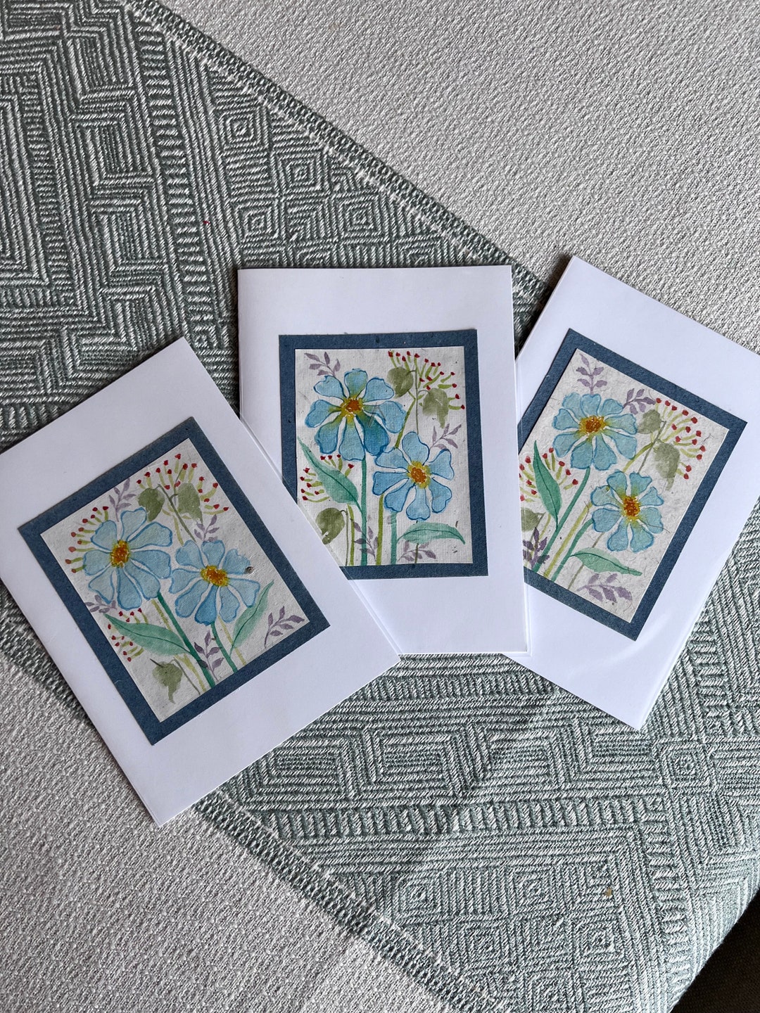 Original Hand Painted Watercolor Wildflower Card All Occasion ...