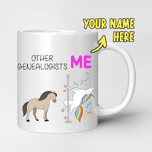 Genealoge Geschenk Lustiger Genealoge Becher Personalisierter Bester Genealoge Geschenk Familiengeschichte, Abstammung, DNA, Stammbaum, Aufzeichnungen, Archive