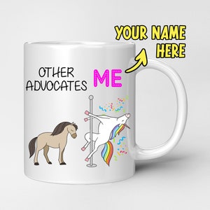 Funny Advocate Gift Personalised Unicorn Mug  | Custom Advocate Gift Idea | Appreciation, Thank You, Graduation Gifts For Men & Women
