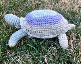 Animal de peluche de tortuga hecho a mano, producto terminado, NO patrón