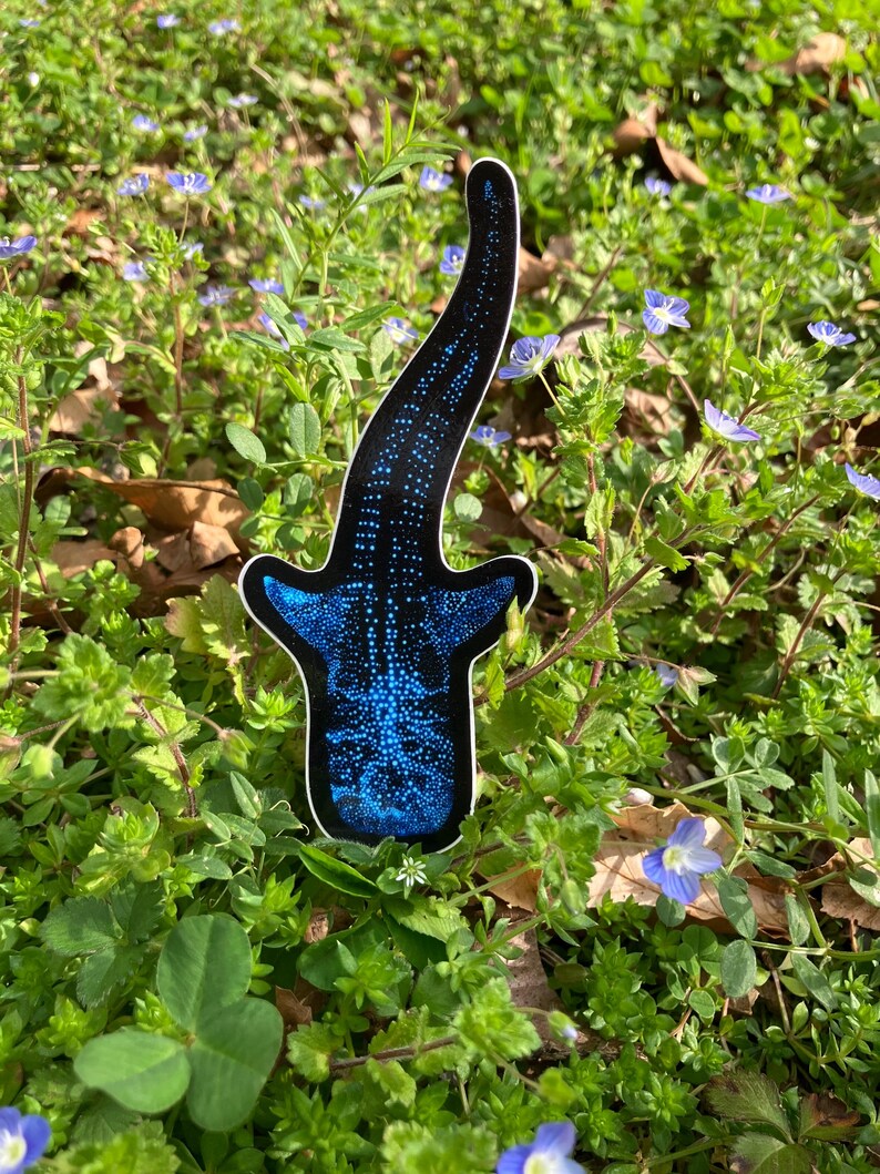 Bioluminescent Whale Shark Sticker: Glossy Vinyl original art image 14