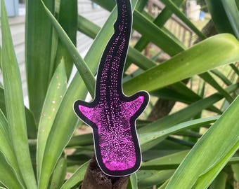 Pink Whale Shark Sticker: Glossy Vinyl original art