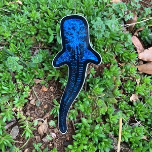 Bioluminescent Whale Shark Sticker: Glossy Vinyl original art image 8
