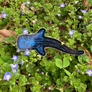 Bioluminescent Whale Shark Sticker: Glossy Vinyl original art image 5