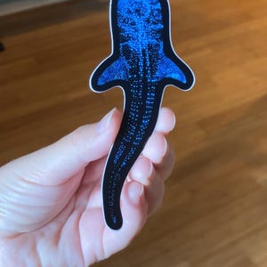 Bioluminescent Whale Shark Sticker: Glossy Vinyl original art image 3