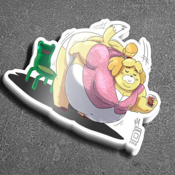 Isabelle Froggy Chair 3" Removable Vinyl Sticker