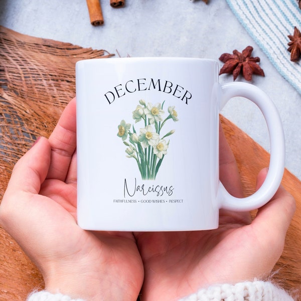 Birth Flower Mug, Bridesmaids Gift, Great Grandma Gift, Grandmas Garden, Capricorn, Sagittarius, Mothers Day Gift from Husband, Trending Now