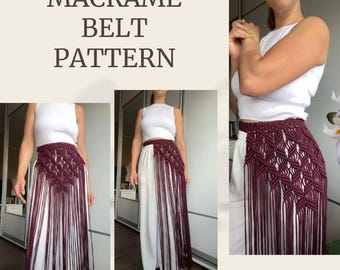 Macrame Zapaska Belt Pattern | Boho Waist Accessory (Video Tutorial + PDF Guide)