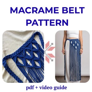 Macrame Tutorial | Cobra Mini Pattern | Boho Waist & Neck Accessory | PDF and Video Guide