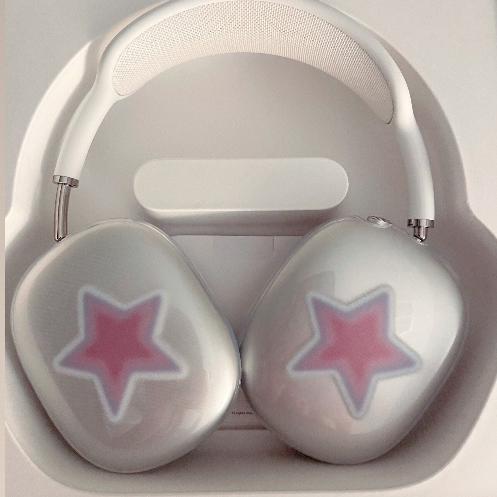 Star AirPod Max Case Silver Hard Shell AirPod Max Cover, Y2K AirPod Max