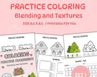 Coloring Practice Book:  Blending & Shading (PDF File)