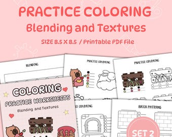 Coloring Practice Book: Swatch Charts, Blending & Shading (PDF File)