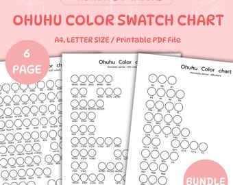 Ohuhu Honolulu Swatch Chart: Printable Color Palette (PDF Download)
