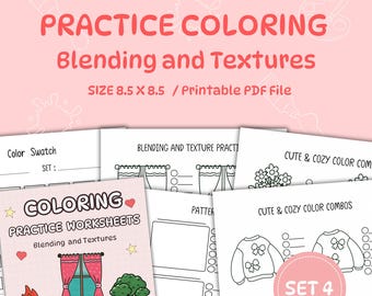 Coloring Practice Book: Blending & Shading Swatch Charts (PDF File)