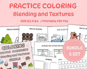 Coloring Practice Book: Blending & Shading Swatch Charts (PDF File)