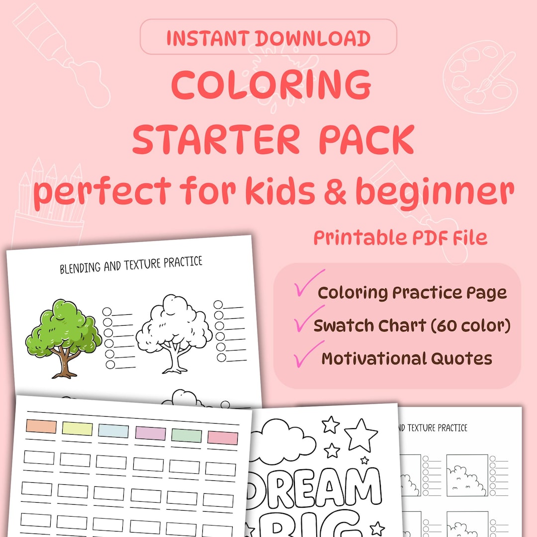 Printable Color Swatch Chart: Marker, Paint, Pencil (PDF) - Etsy
